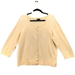 Talbots Womans Cardigan Size XL Pima Cotton Sweater Career Professional Business